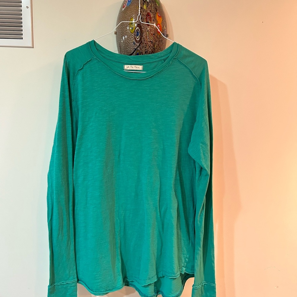 We The Free Teal Long Sleeve Top